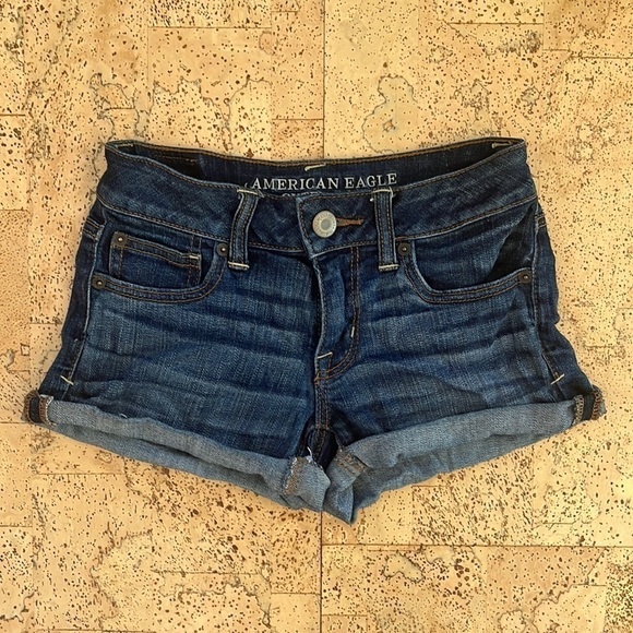 American Eagle Outfitters Pants - American Eagle Outfitters Blue Jean Super Stretch Shorts